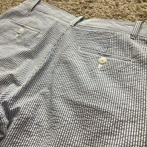 Class Club Boy's Seersucker Slacks Size 16 Pants Blue White Stripes Easter Wear